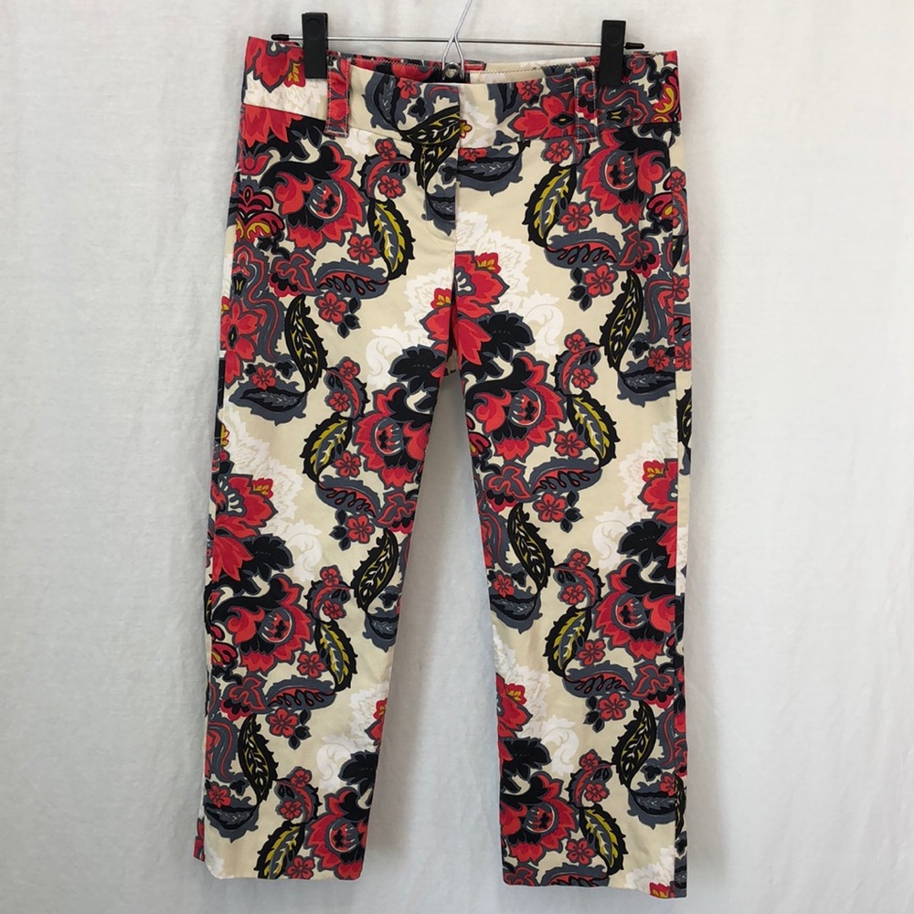 J. Crew Paisley Print City Fit Cropped Pant